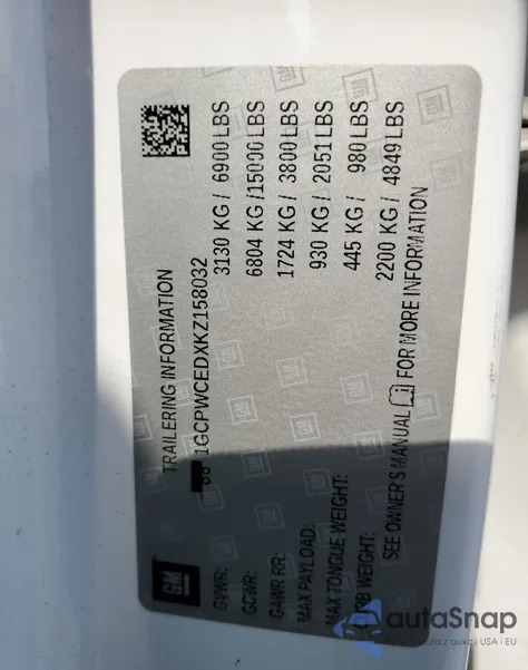 2019 Chevrolet Silverado C1500 Lt z USA, uszkodzony, nr VIN 1GCPWCEDXKZ158032